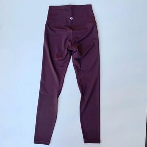 Lululemon pants high rise size 4 maroon color
